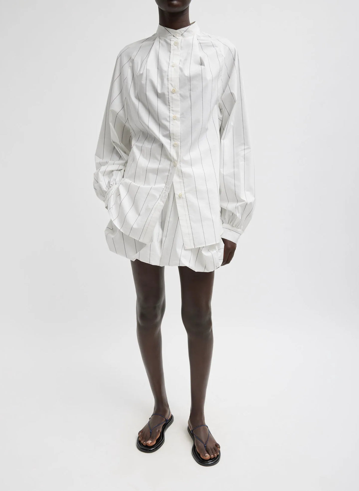 Striped Tech Poplin Bubble Short