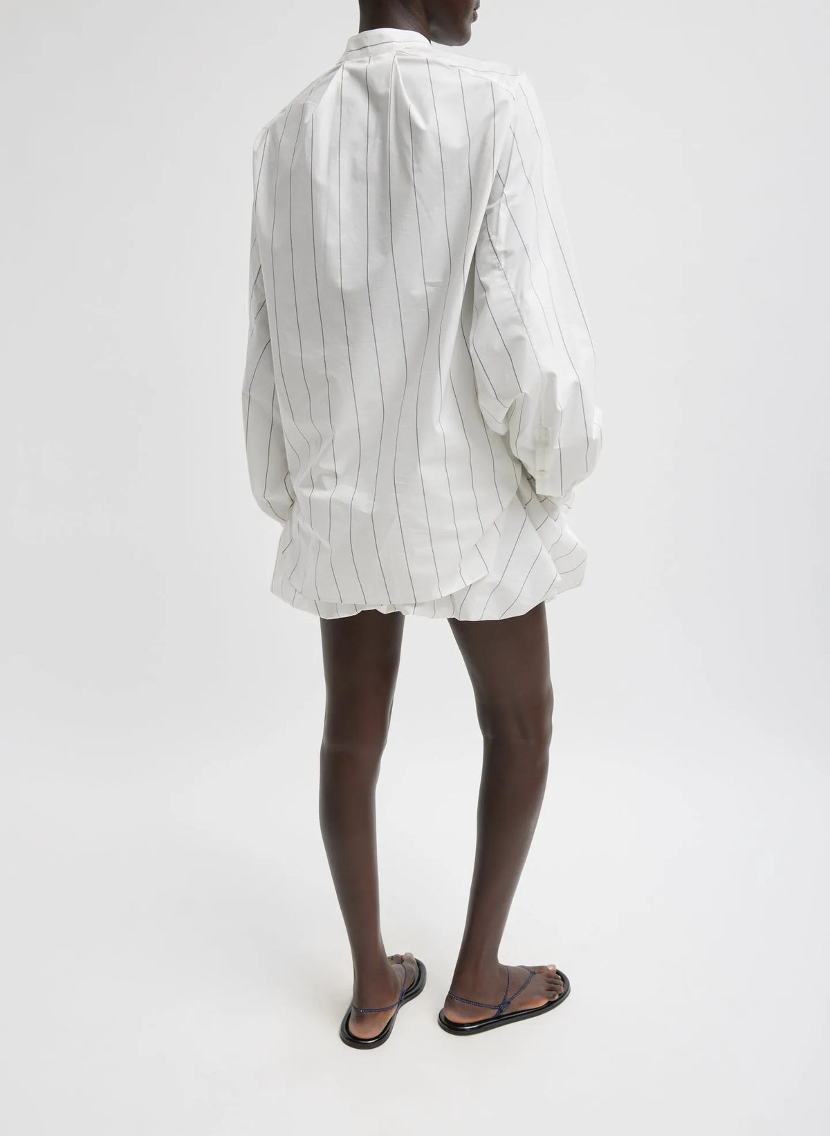 Striped Tech Poplin Bubble Short