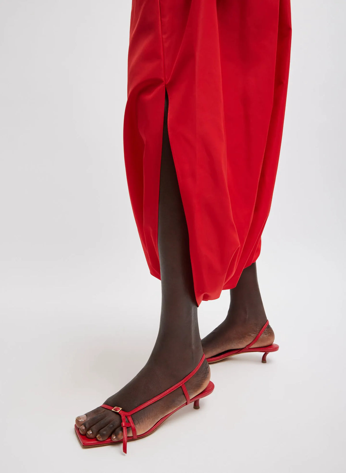 Italian Sporty Nylon Pleated Jalouise Skirt