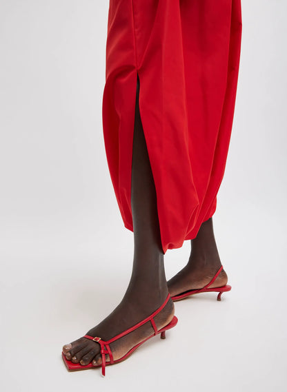 Italian Sporty Nylon Pleated Jalouise Skirt