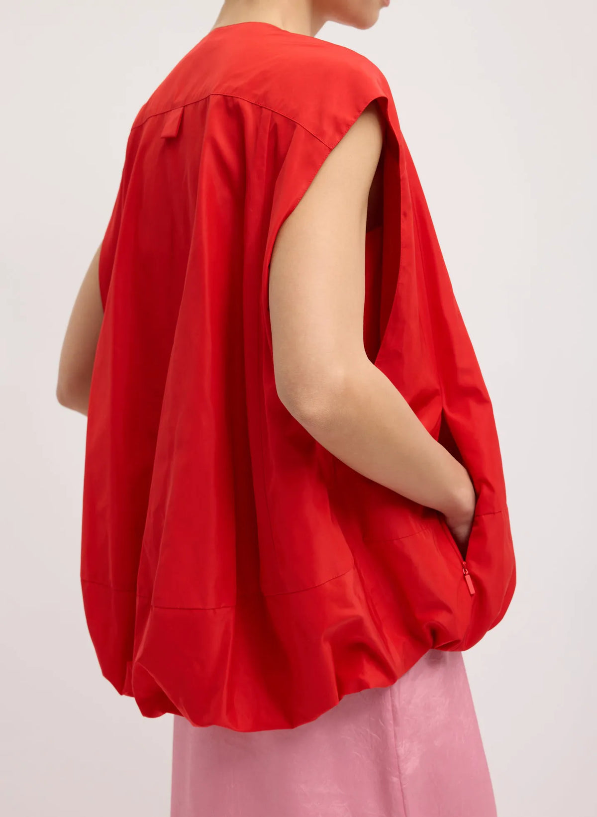Italian Sporty Nylon Sleeveless Blousant Vest