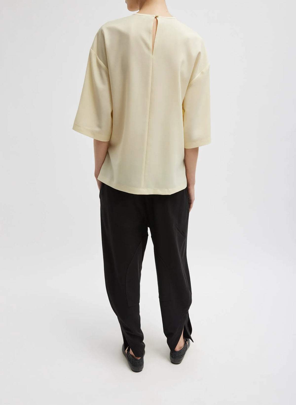 Tropical Wool Tie Front T-Shirt