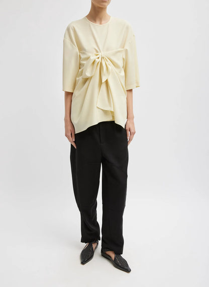 Tropical Wool Tie Front T-Shirt