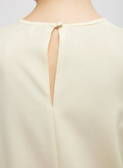 Tropical Wool Tie Front T-Shirt
