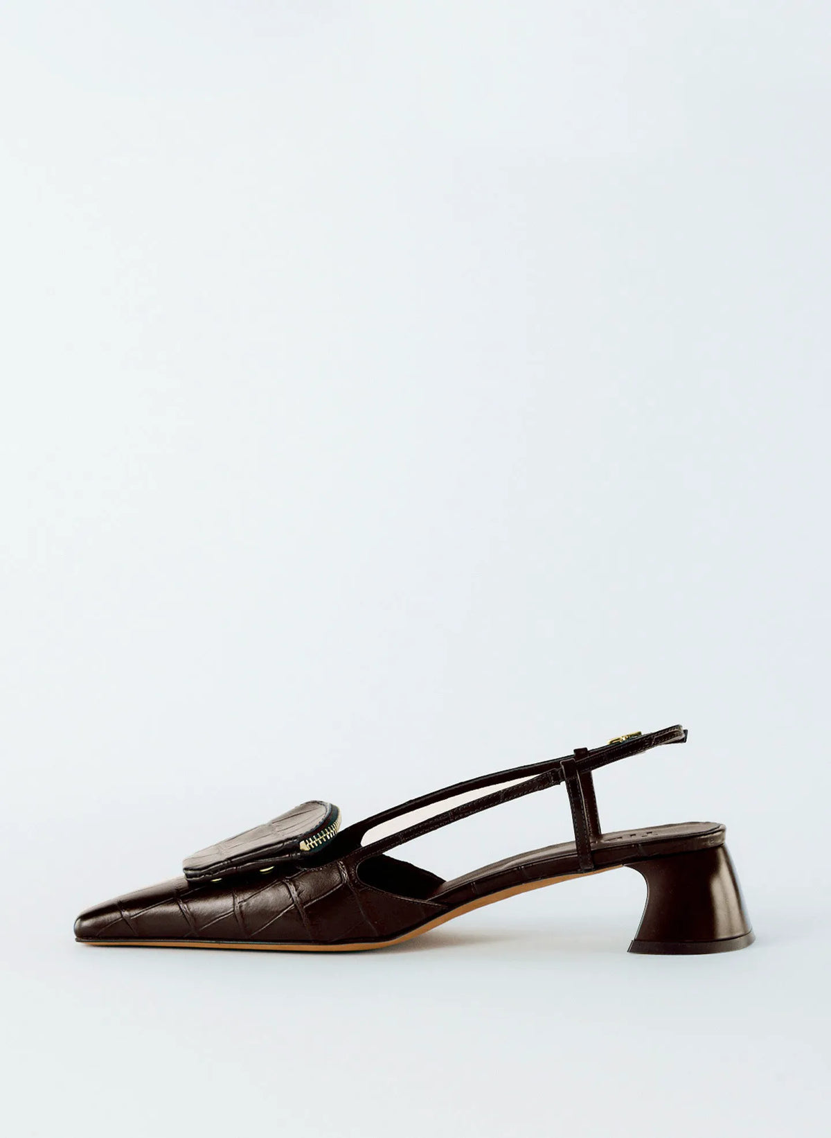 Croc Print Victor Slingback