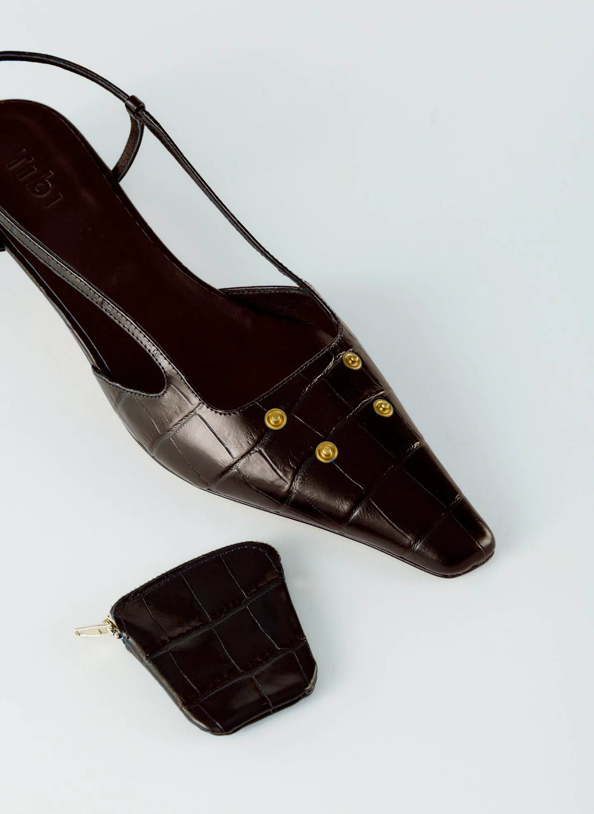Croc Print Victor Slingback