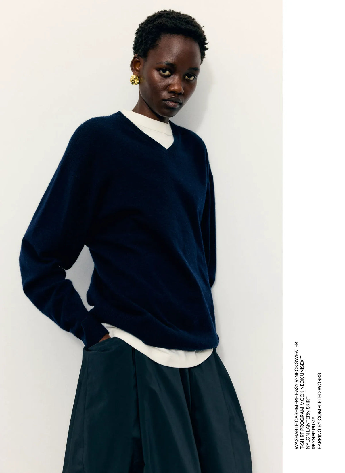 Washable Cashmere Easy V-Neck Sweater