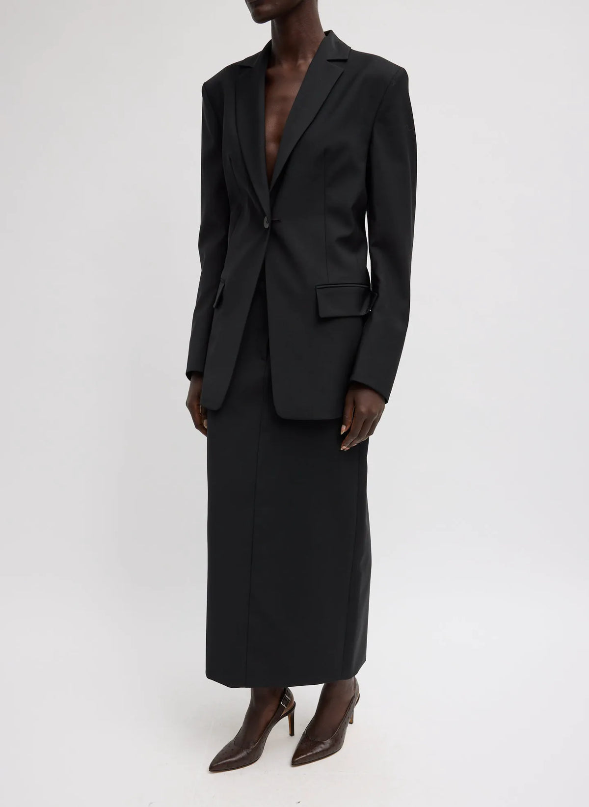 Tropical Wool Sculpted Blazer