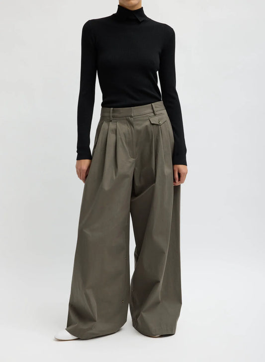 Bio Twill Triple Pleat Pant
