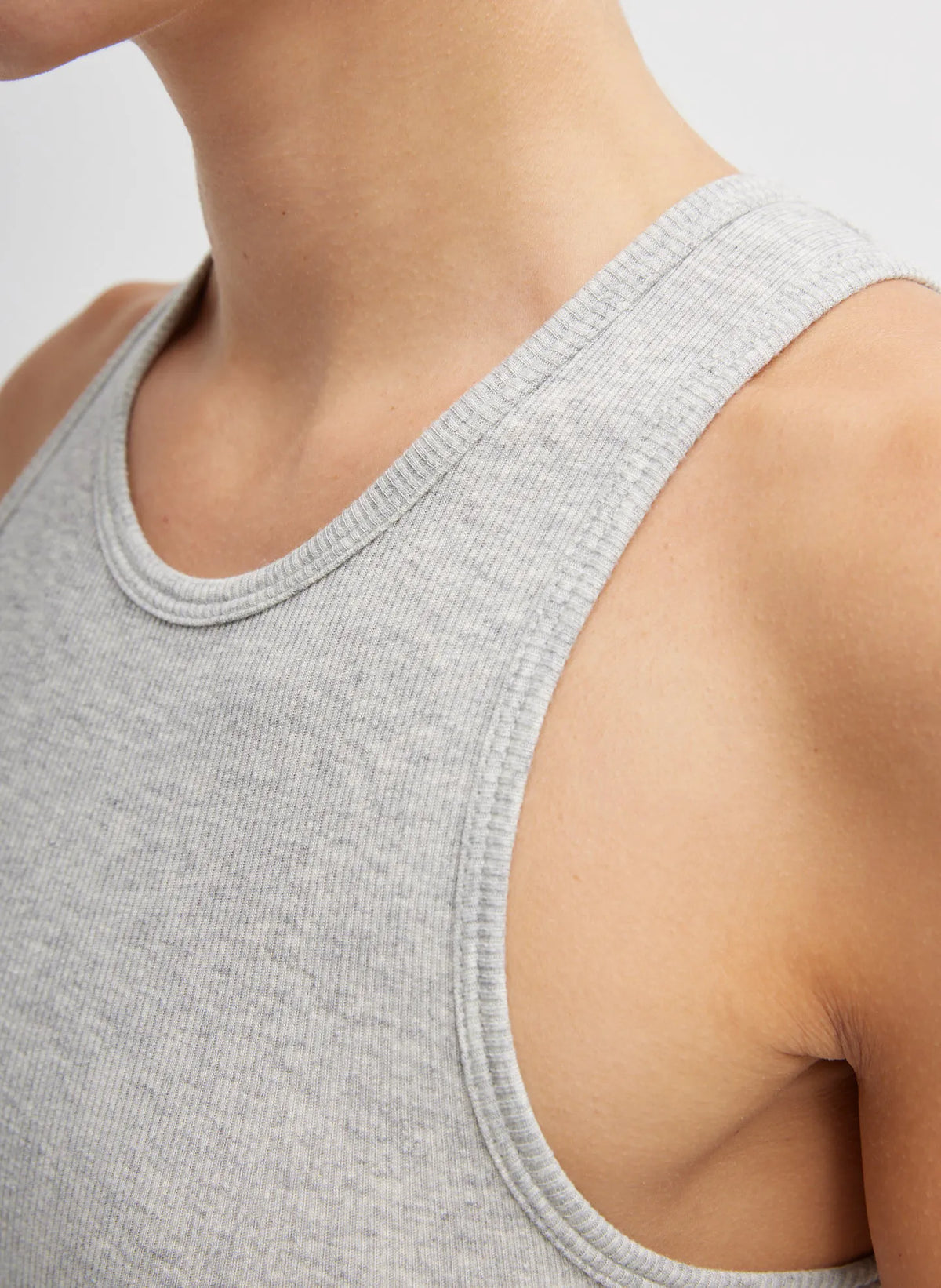 Circular Fine Rib T-Shirt Tank