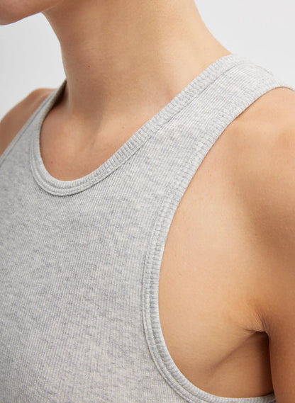 Circular Fine Rib T-Shirt Tank