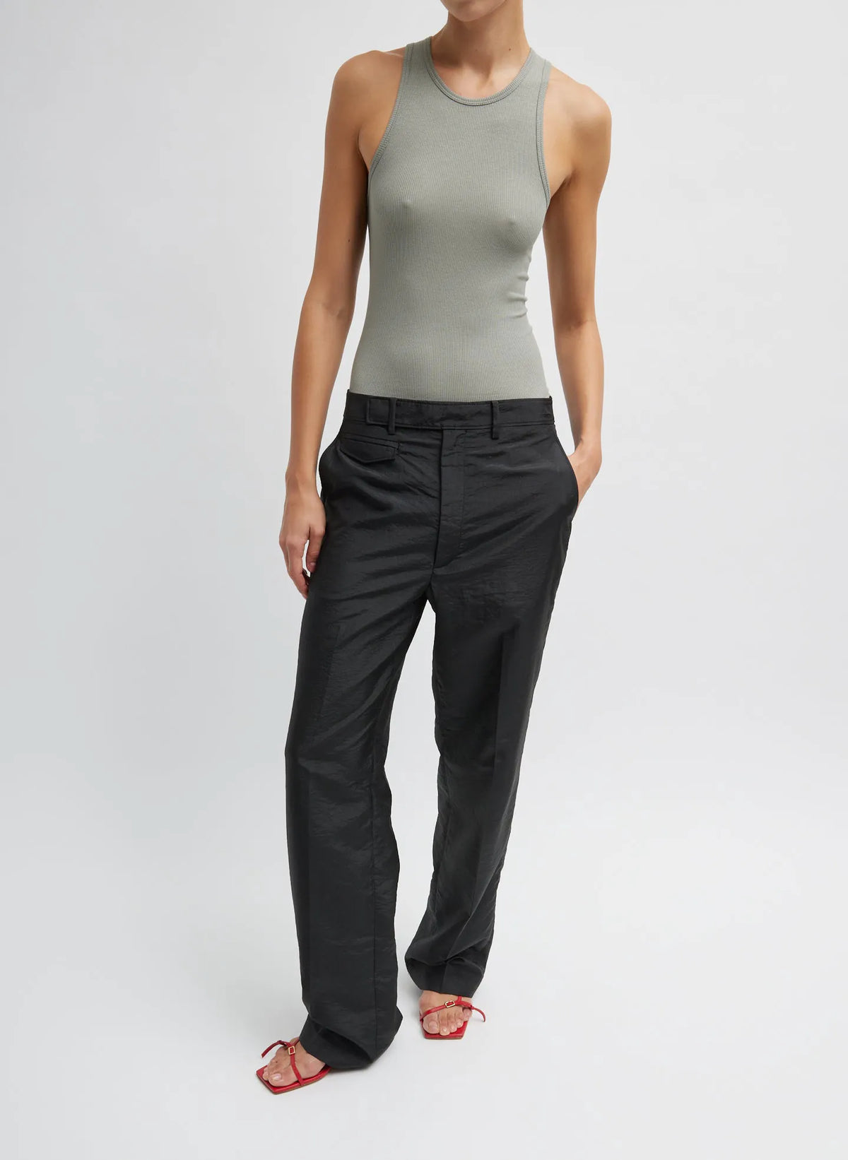 Circular Fine Rib T-Shirt Tank
