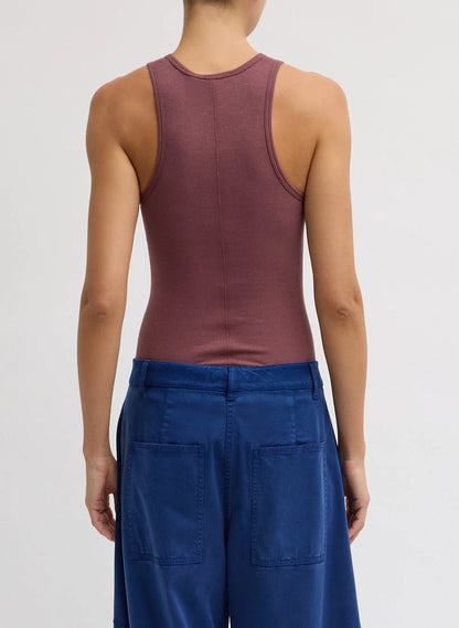 Circular Fine Rib T-Shirt Tank