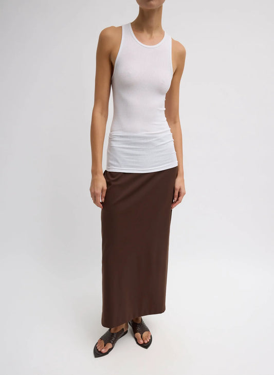 Circular Fine Rib T-Shirt Tank