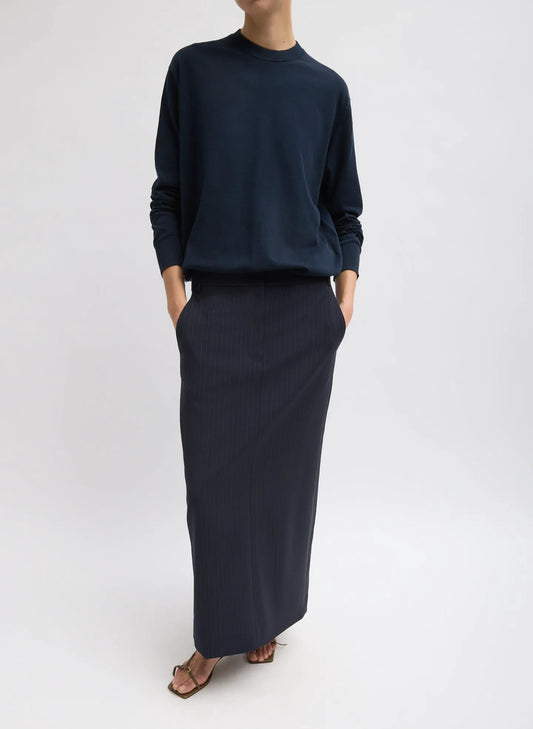 Dominic Pinstripe Long Trouser Skirt