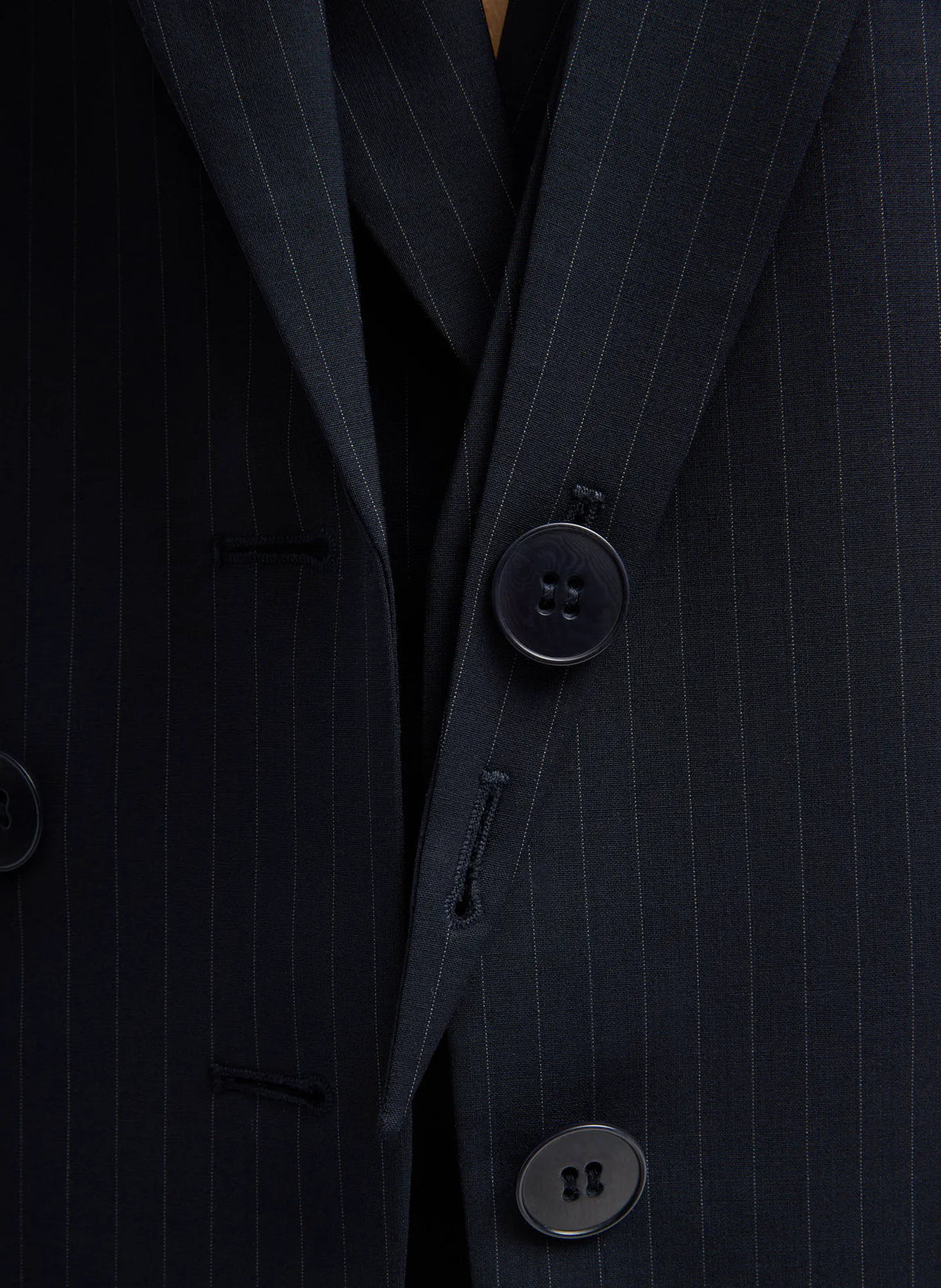 Dominic Pinstripe Detached Lapel Liam Blazer