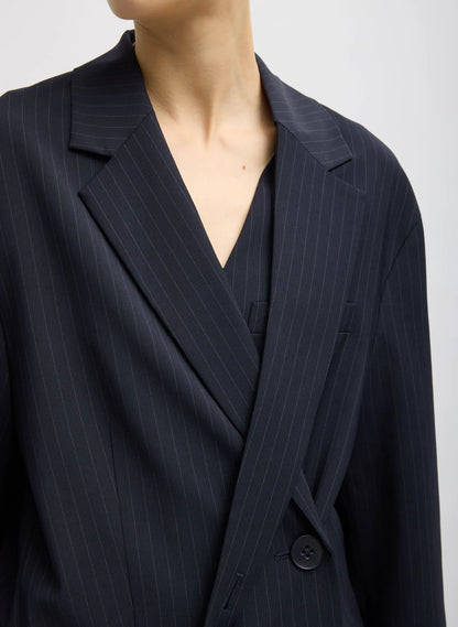Dominic Pinstripe Detached Lapel Liam Blazer