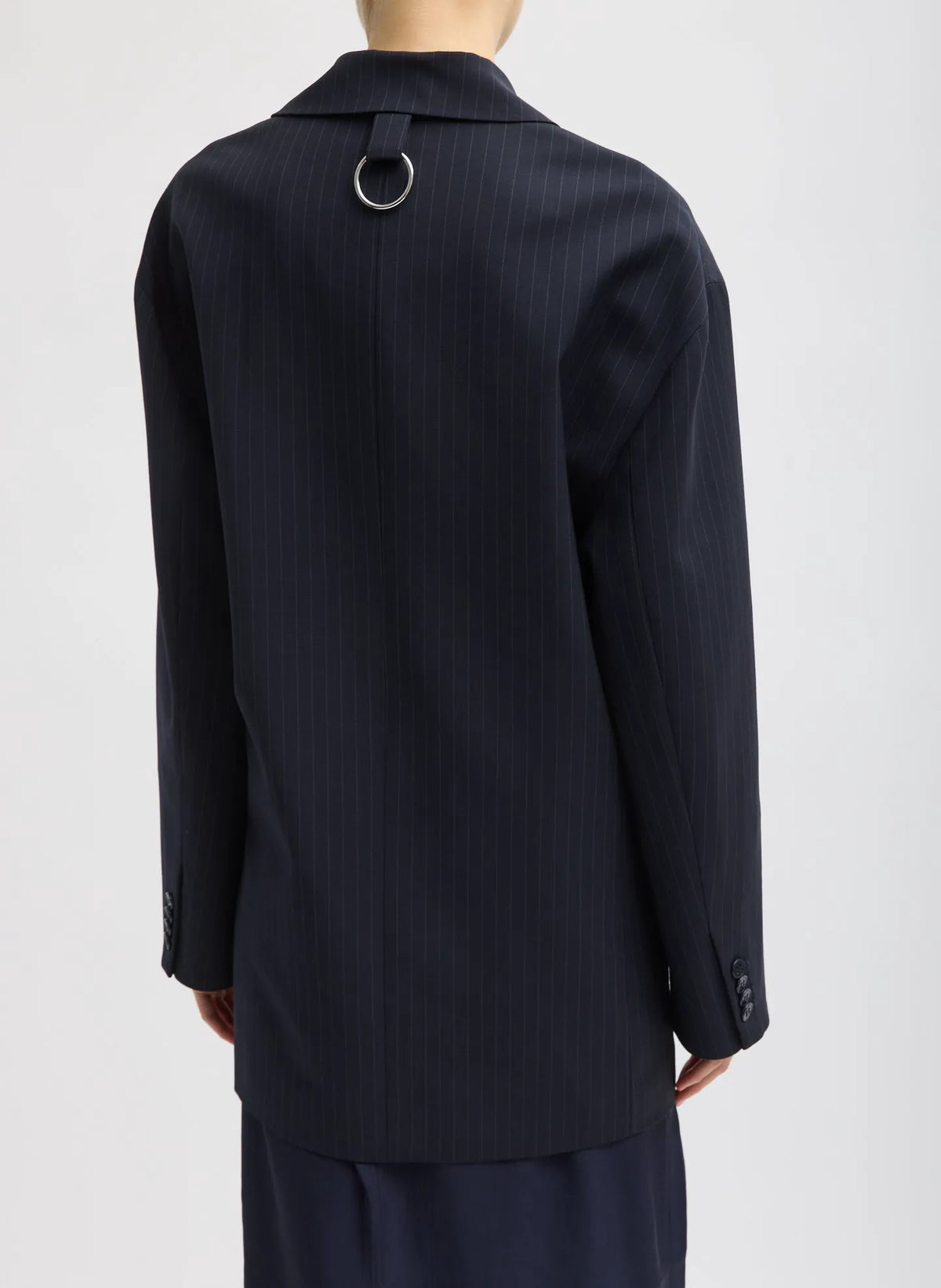 Dominic Pinstripe Detached Lapel Liam Blazer