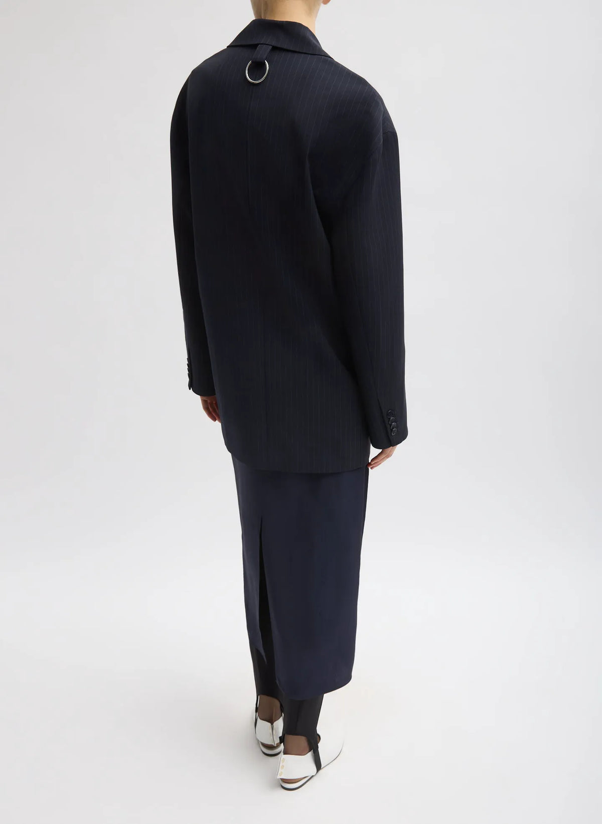 Dominic Pinstripe Detached Lapel Liam Blazer