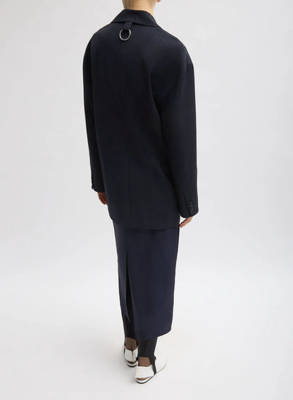 Dominic Pinstripe Detached Lapel Liam Blazer