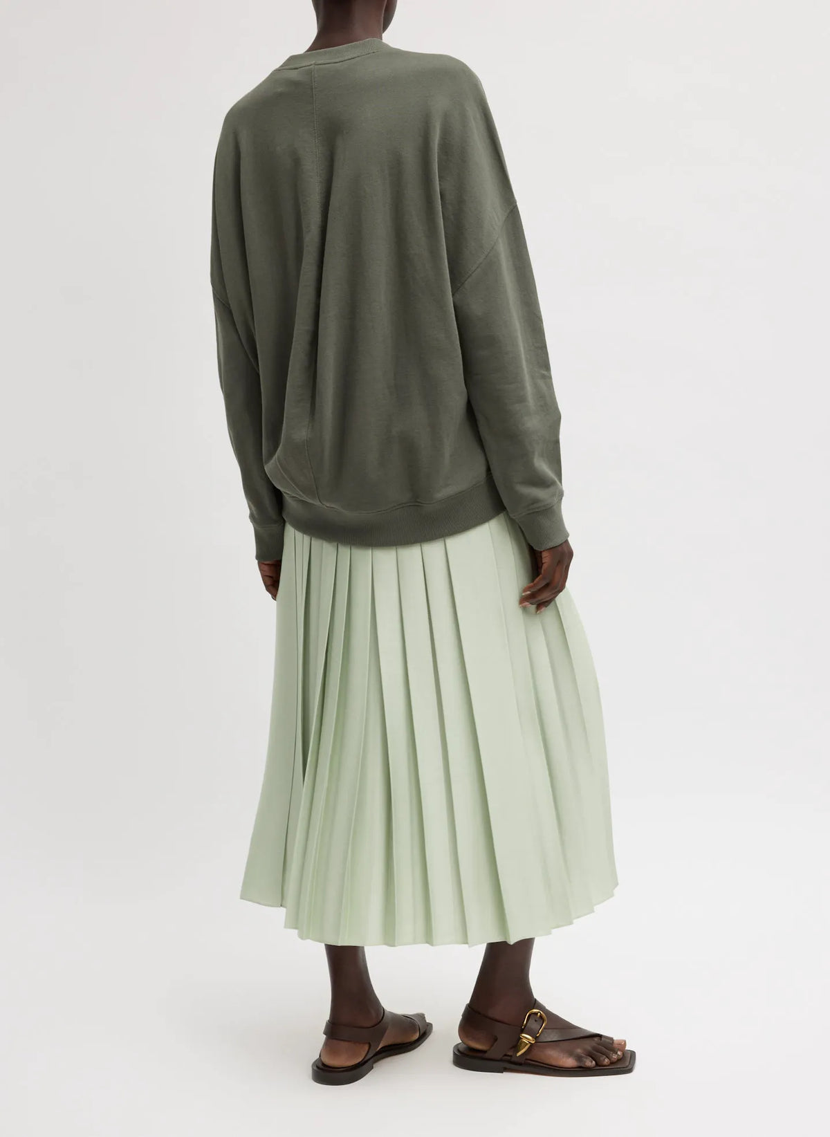 Feather Weight Pleated Pull On Skirt