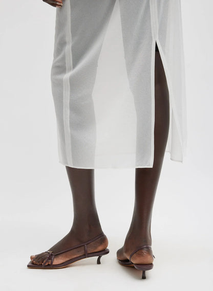 Sheer Gauze Maxi Pencil Skirt