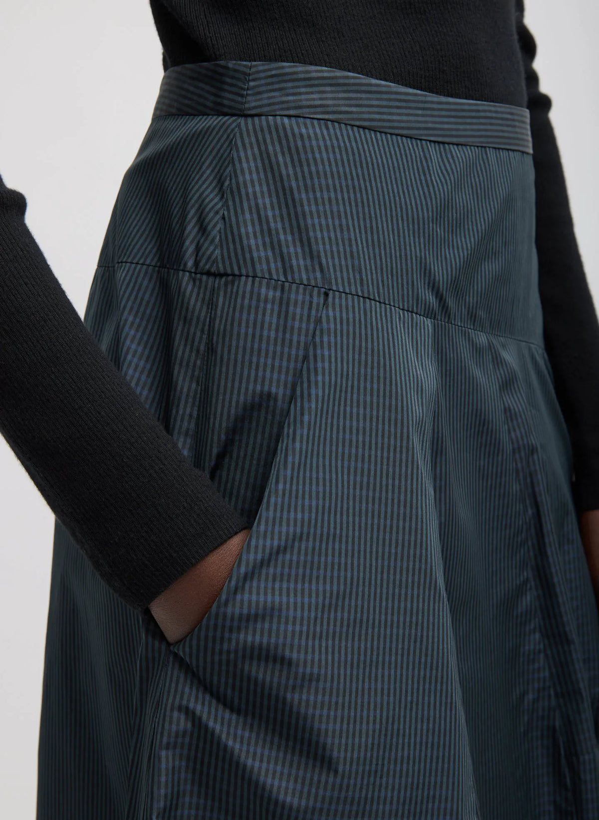 Menswear Nylon Asymmetrical Balloon Skirt