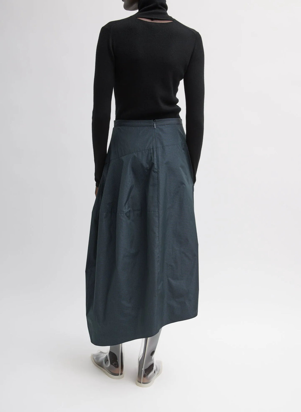 Menswear Nylon Asymmetrical Balloon Skirt