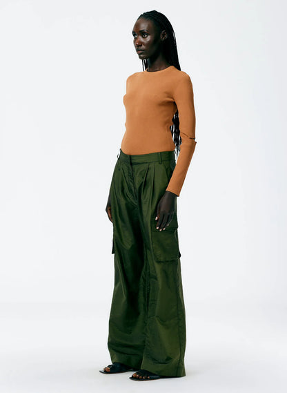 Stella Crispy Nylon Pleated Cargo Pant