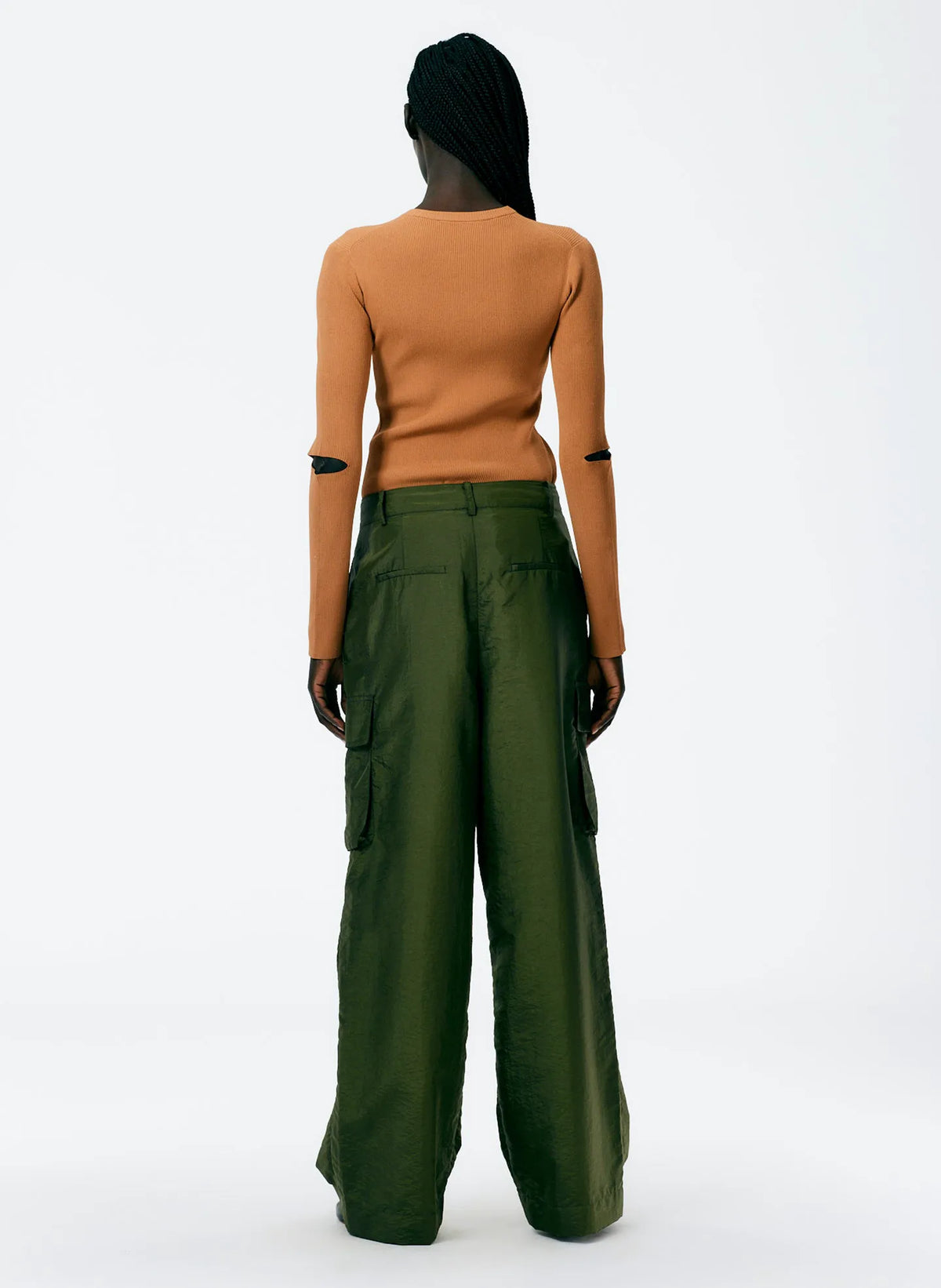 Stella Crispy Nylon Pleated Cargo Pant