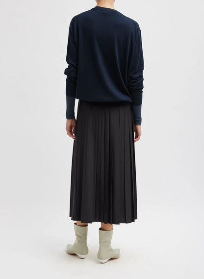 Nylon Pleated Pull On Skirt