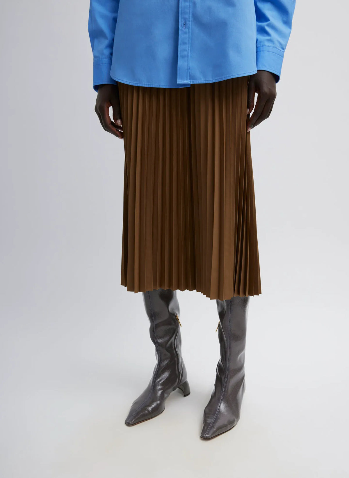 Nylon Pleating Sunray Pull On Skirt