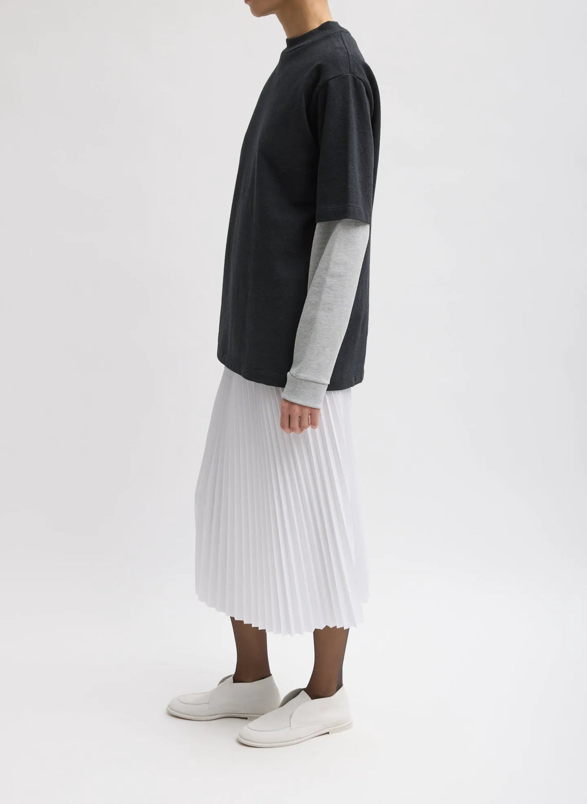 Nylon Pleating Sunray Pull On Skirt