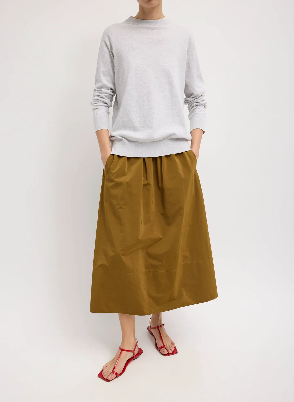 Nylon Pull On Full Skirt