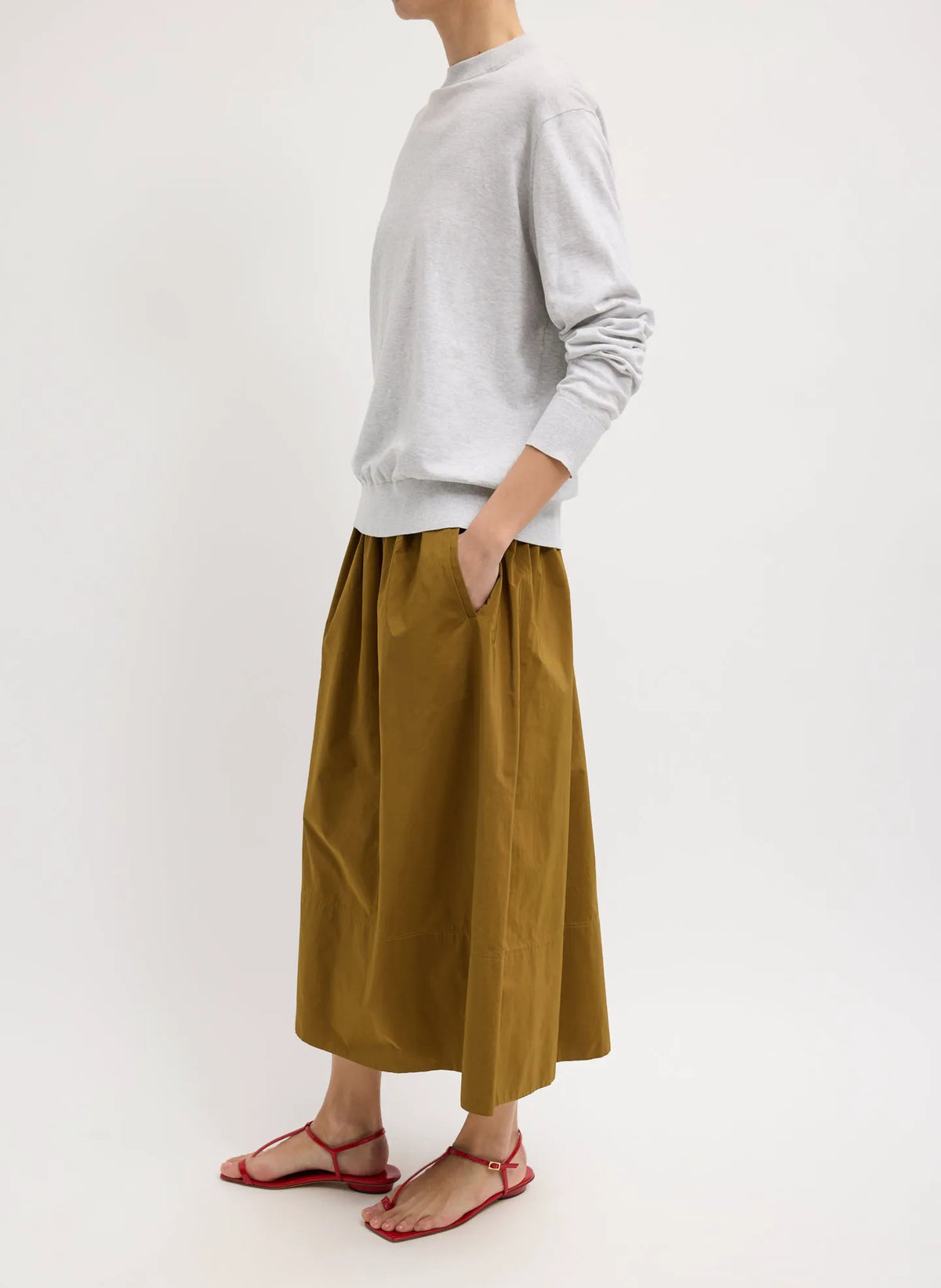 Nylon Pull On Full Skirt