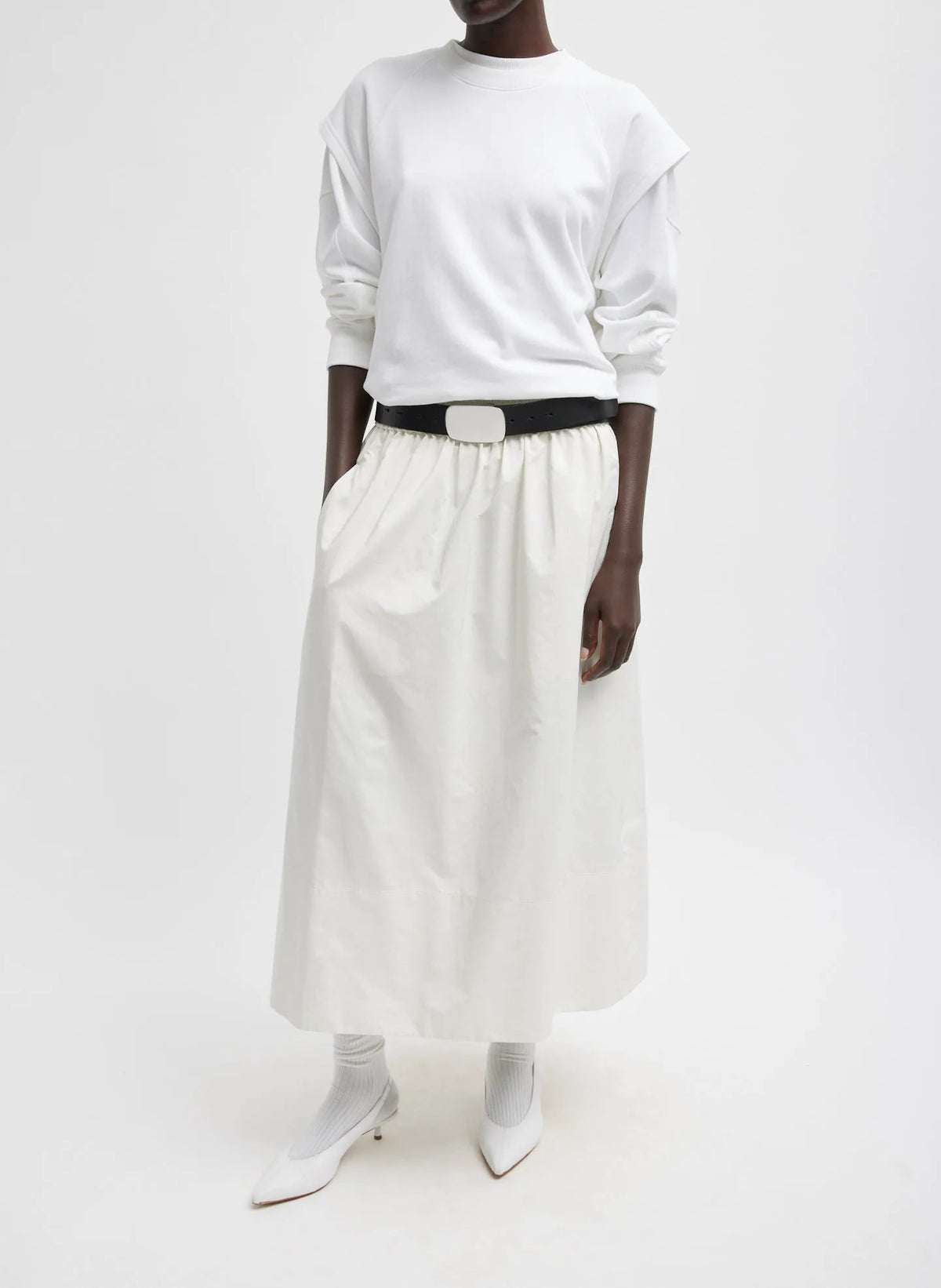 Nylon Pull On Full Skirt