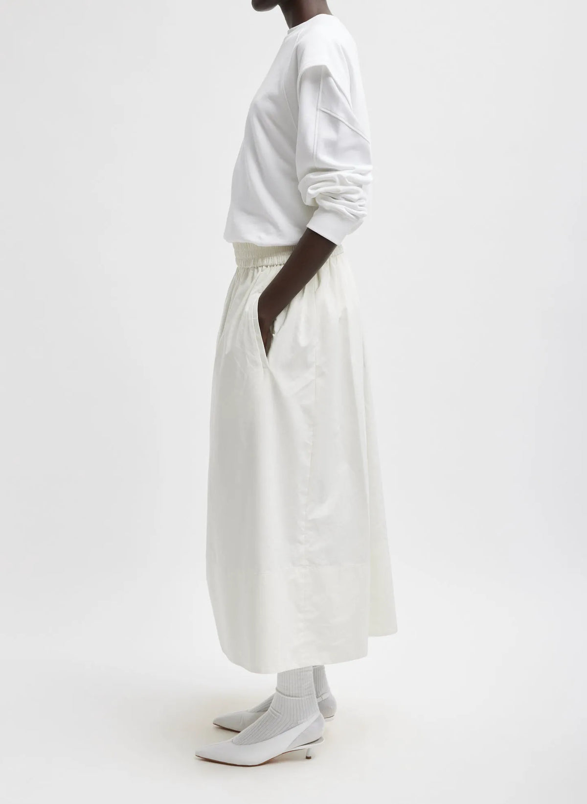 Nylon Pull On Full Skirt