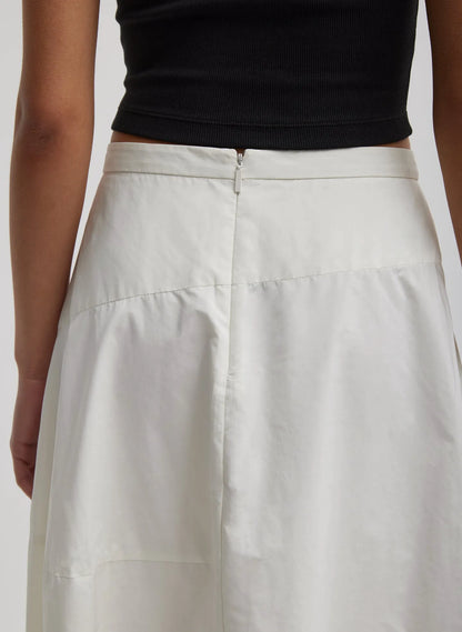 Nylon Asymmetrical Balloon Skirt