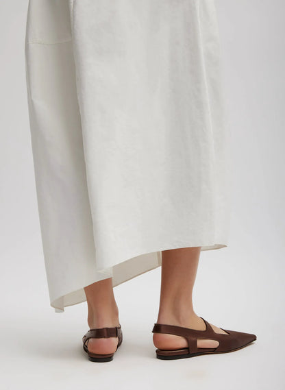 Nylon Asymmetrical Balloon Skirt