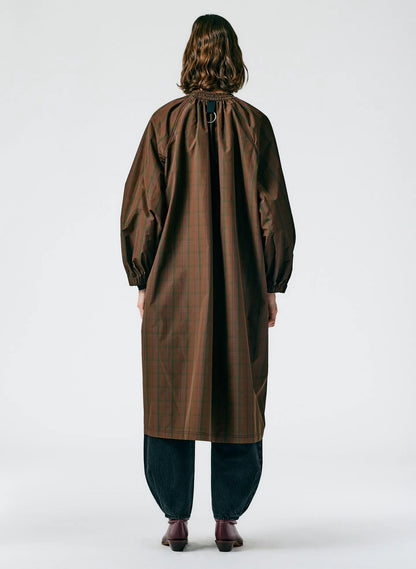 Plaid Tech Poly Long Anorak