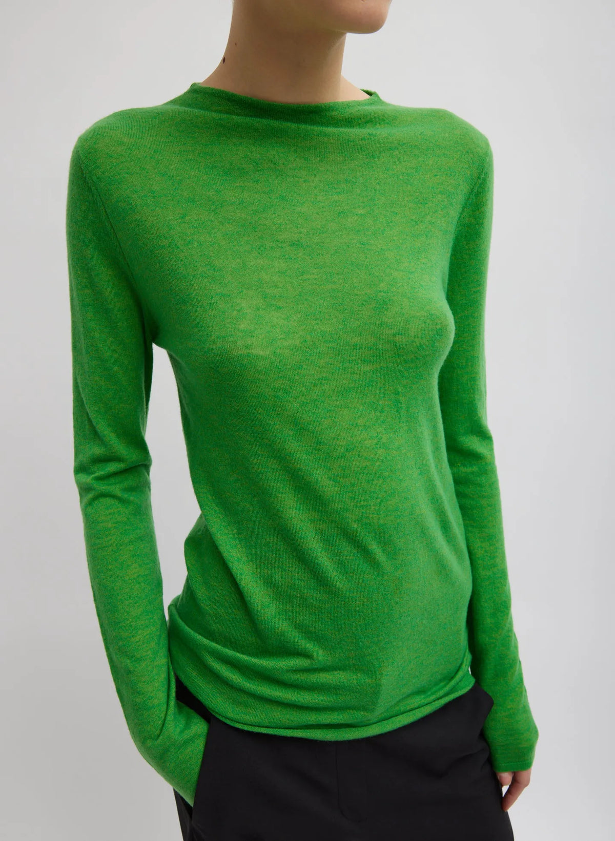 Skinlike Mercerized Wool Soft Sheer Pullover