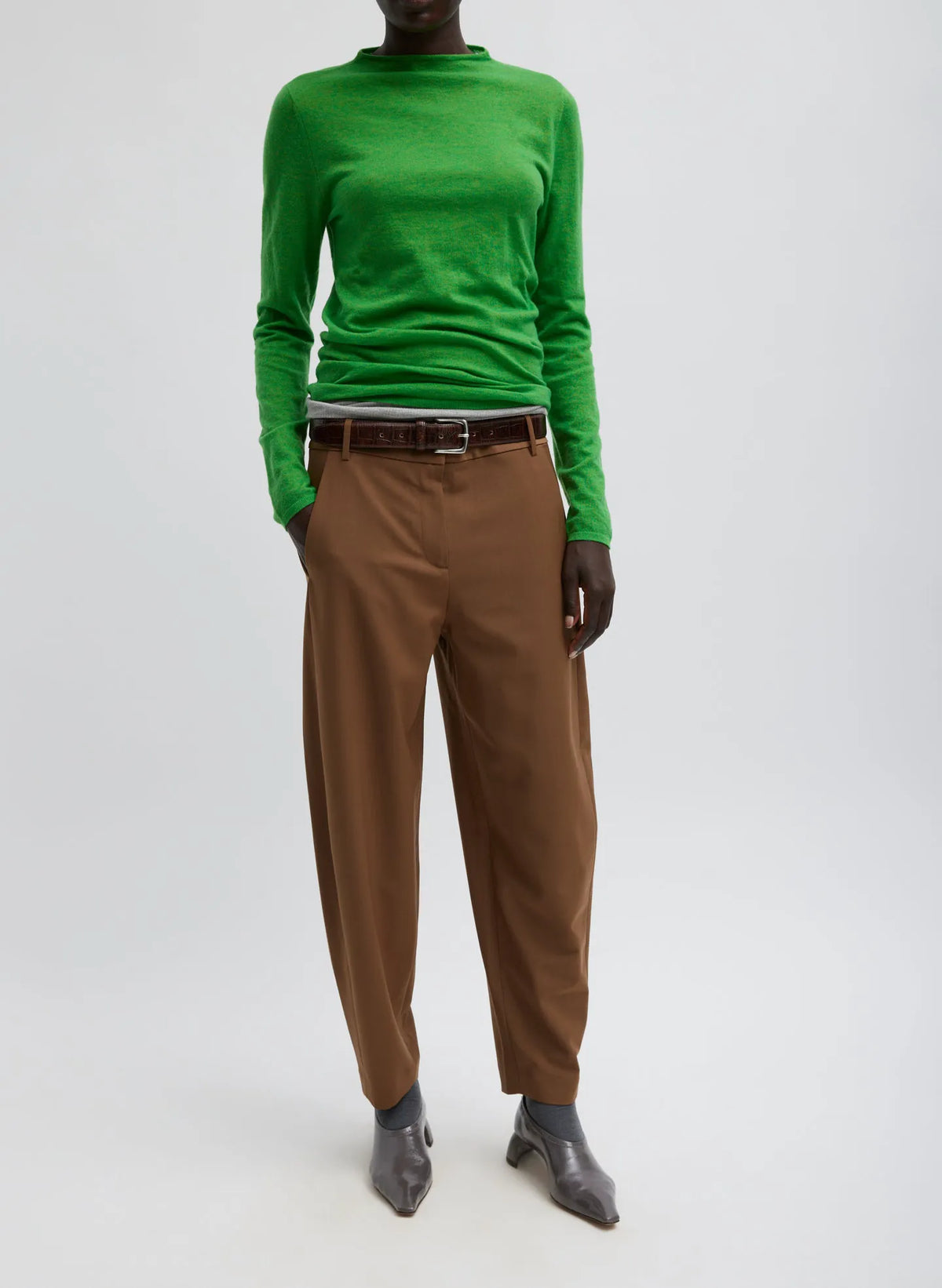 Skinlike Mercerized Wool Soft Sheer Pullover