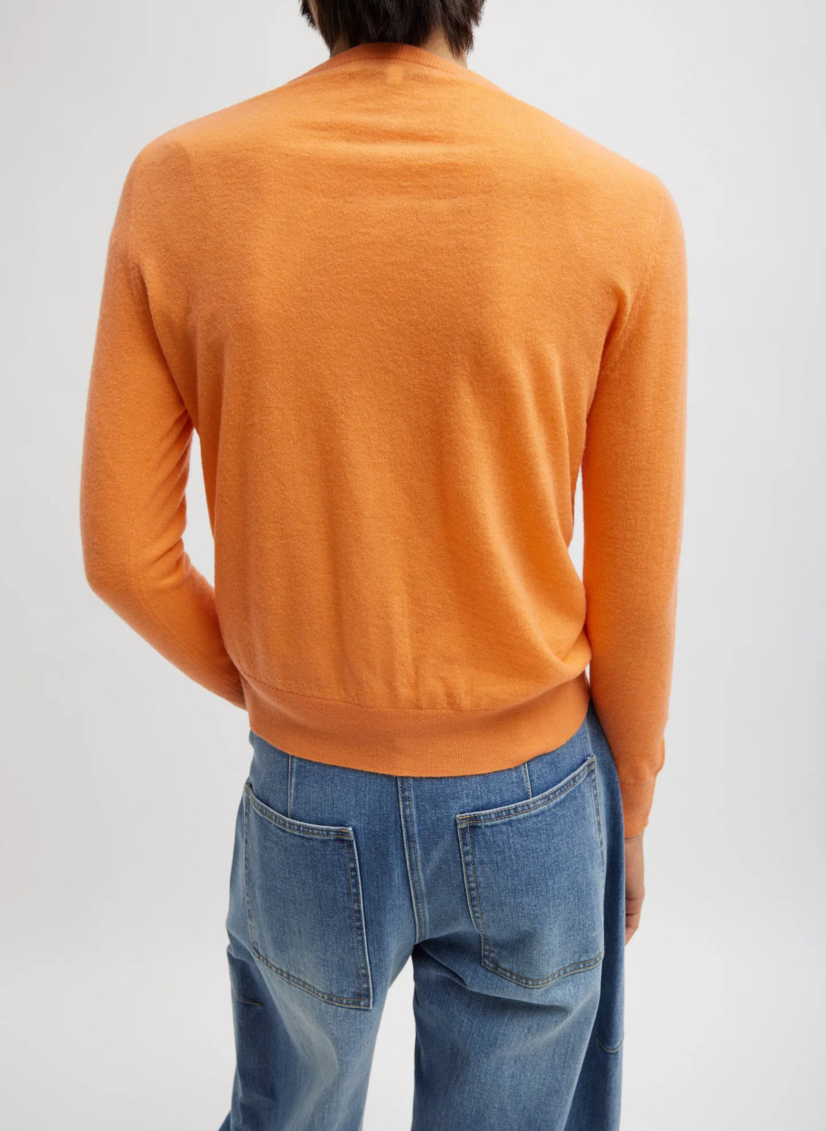 Skinlike Mercerized Wool Shrunken Cardigan
