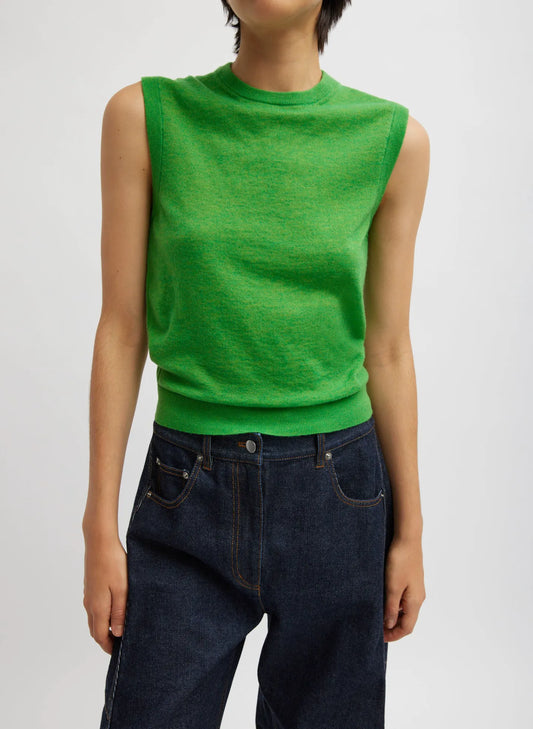 Skinlike Mercerized Wool Sleeveless Sweater