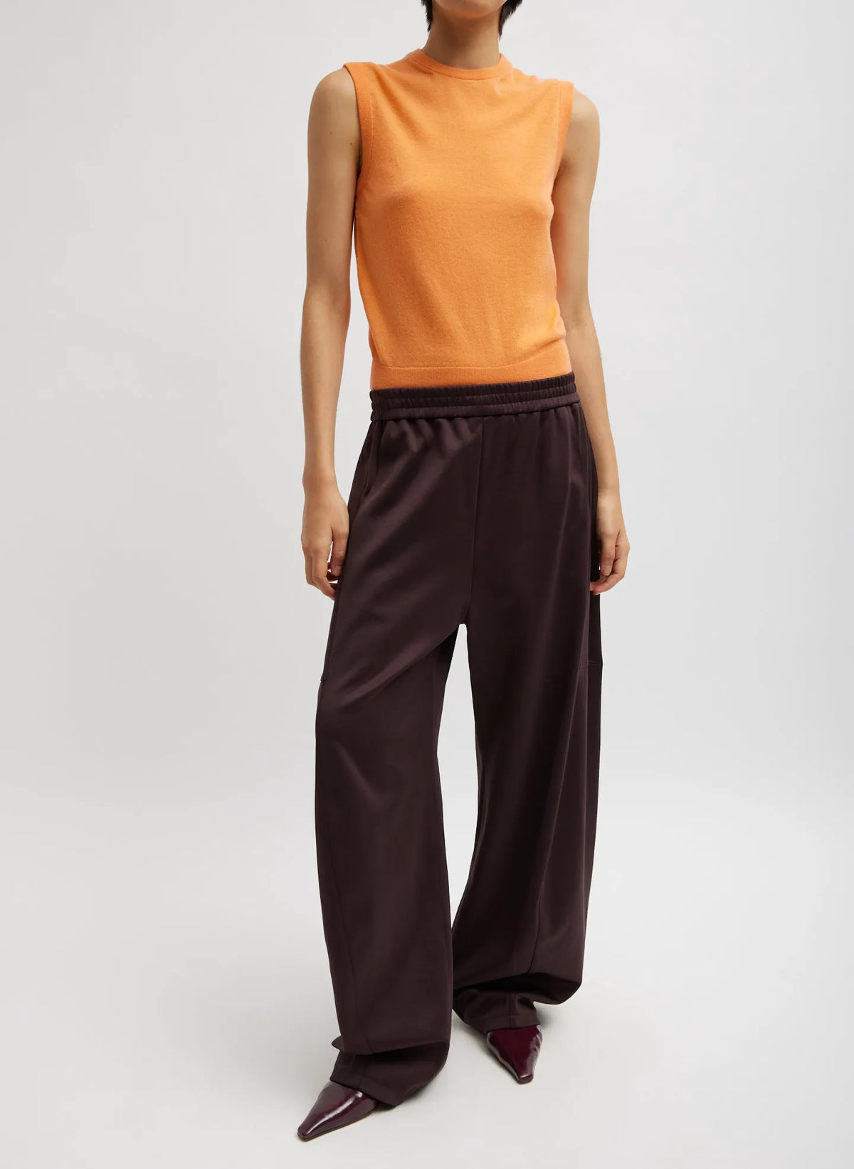 Skinlike Mercerized Wool Sleeveless Sweater