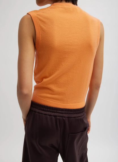 Skinlike Mercerized Wool Sleeveless Sweater
