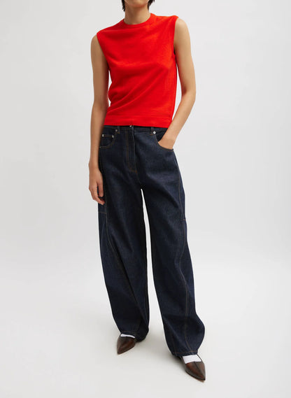 Skinlike Mercerized Wool Sleeveless Sweater