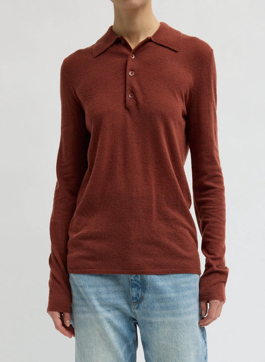 Skinlike Mercerized Wool Soft Sheer Polo