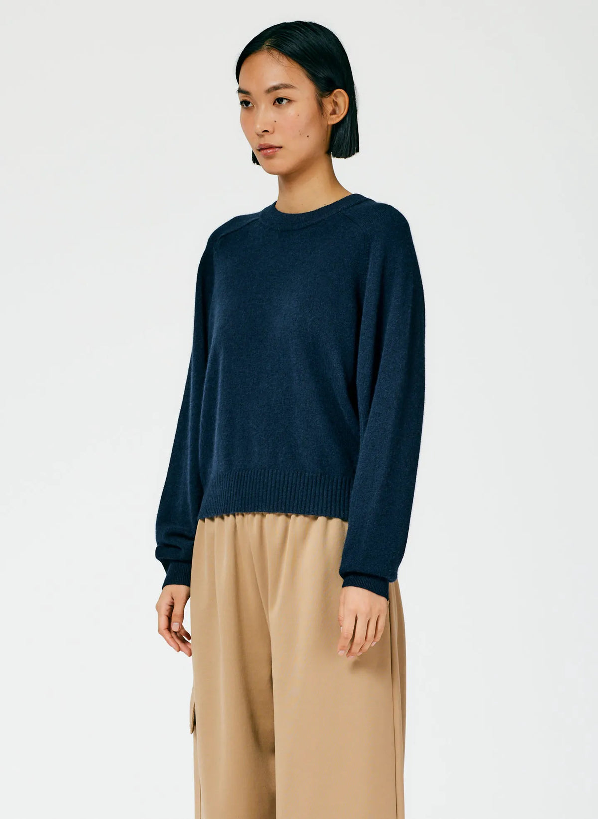 Feather Weight Cashmere Open Sleeve Cocoon Sweater