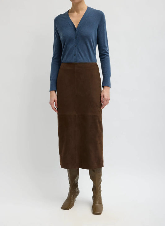 Suede Pencil Skirt